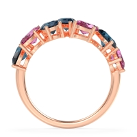 Pear and Oval Half Eternity Pagal Band