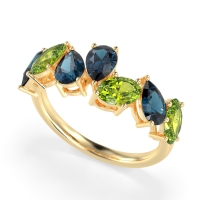 Pear and Oval Half Eternity Pagal Band