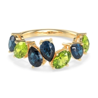 Pear and Oval Half Eternity Pagal Band