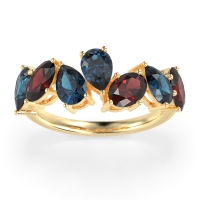 Pear and Oval Half Eternity Pagal Band