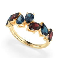 Pear and Oval Half Eternity Pagal Band