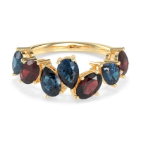 Pear and Oval Half Eternity Pagal Band