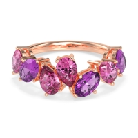 Pear and Oval Half Eternity Pagal Band