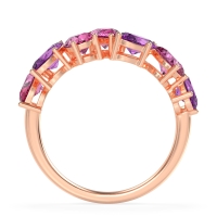 Pear and Oval Half Eternity Pagal Band