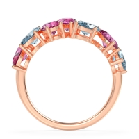 Pear and Oval Half Eternity Pagal Band