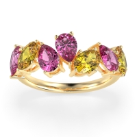 Pear and Oval Half Eternity Pagal Band