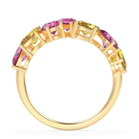 Pear and Oval Half Eternity Pagal Band