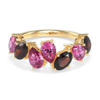 Pear and Oval Half Eternity Pagal Band