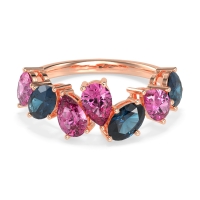 Pear and Oval Half Eternity Pagal Band