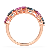 Pear and Oval Half Eternity Pagal Band