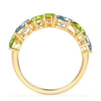 Pear and Oval Half Eternity Pagal Band