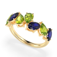 Pear and Oval Half Eternity Pagal Band