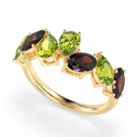 Pear and Oval Half Eternity Pagal Band
