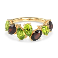 Pear and Oval Half Eternity Pagal Band