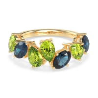 Pear and Oval Half Eternity Pagal Band