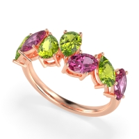Pear and Oval Half Eternity Pagal Band