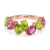 Pear and Oval Half Eternity Pagal Band