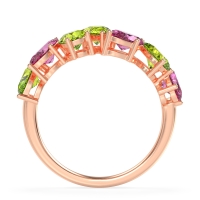 Pear and Oval Half Eternity Pagal Band
