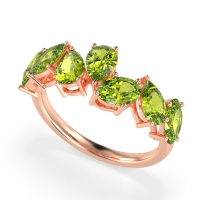 Pear and Oval Half Eternity Pagal Band