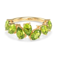 Pear and Oval Half Eternity Pagal Band