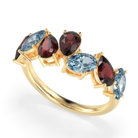 Pear and Oval Half Eternity Pagal Band