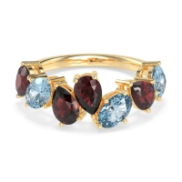 Pear and Oval Half Eternity Pagal Band