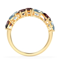 Pear and Oval Half Eternity Pagal Band