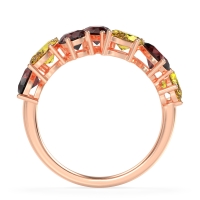 Pear and Oval Half Eternity Pagal Band