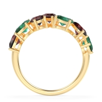 Pear and Oval Half Eternity Pagal Band