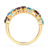 Pear and Oval Half Eternity Pagal Band