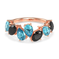 Pear and Oval Half Eternity Pagal Band