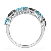 Pear and Oval Half Eternity Pagal Band