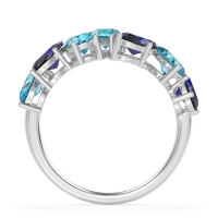 Pear and Oval Half Eternity Pagal Band
