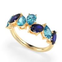 Pear and Oval Half Eternity Pagal Band