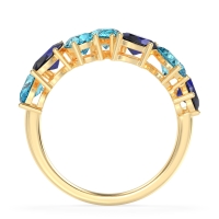 Pear and Oval Half Eternity Pagal Band