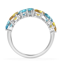 Pear and Oval Half Eternity Pagal Band