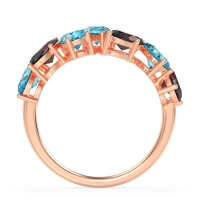 Pear and Oval Half Eternity Pagal Band