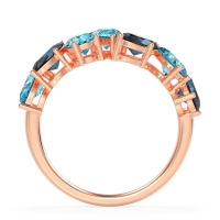 Pear and Oval Half Eternity Pagal Band