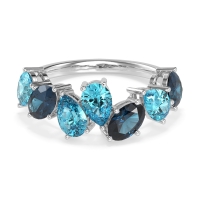 Pear and Oval Half Eternity Pagal Band