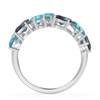 Pear and Oval Half Eternity Pagal Band