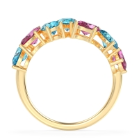 Pear and Oval Half Eternity Pagal Band