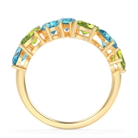 Pear and Oval Half Eternity Pagal Band