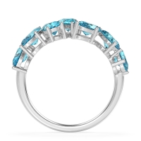 Pear and Oval Half Eternity Pagal Band