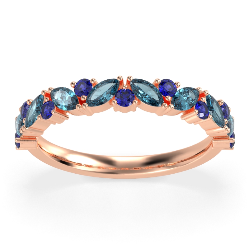 Marquise and Round Half Eternity Tamra Band