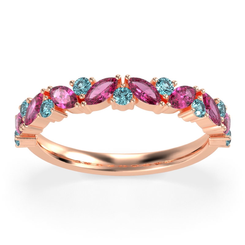 Marquise and Round Half Eternity Tamra Band