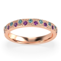 Starry Night Milgrain Vritta Band