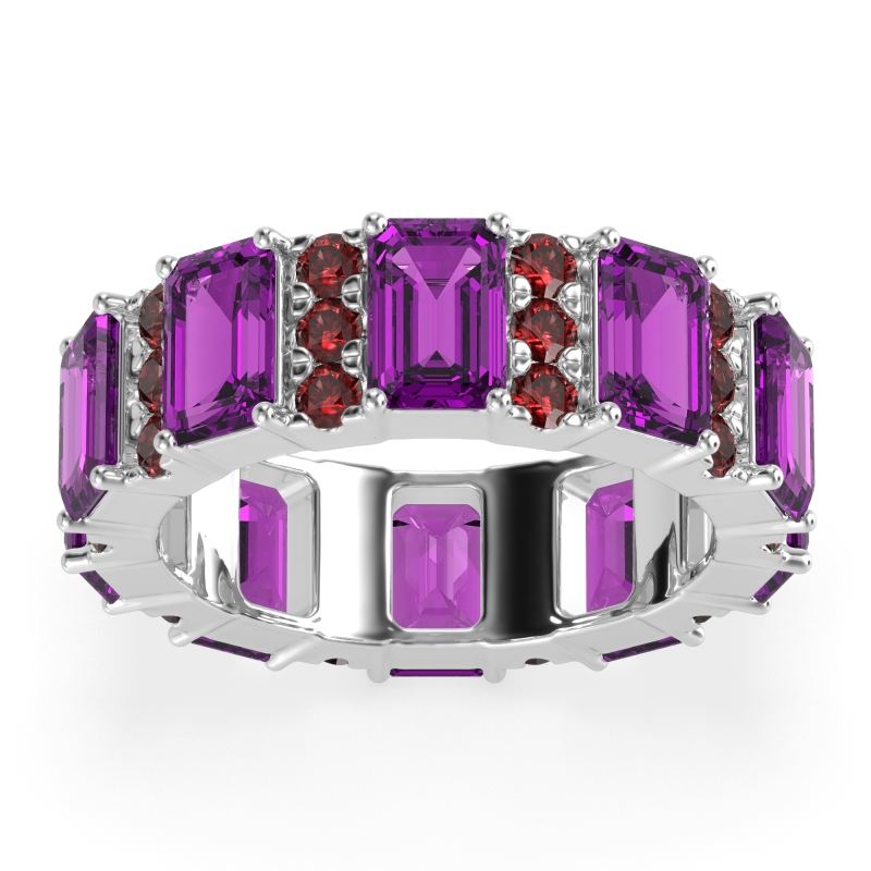 Statement Emerald Cut Eternity Karma Band