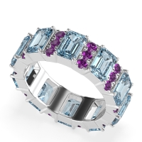 Statement Emerald Cut Eternity Karma Band