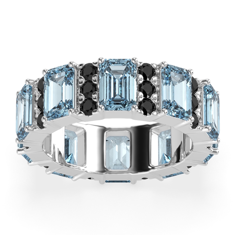 Statement Emerald Cut Eternity Karma Band