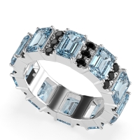 Statement Emerald Cut Eternity Karma Band